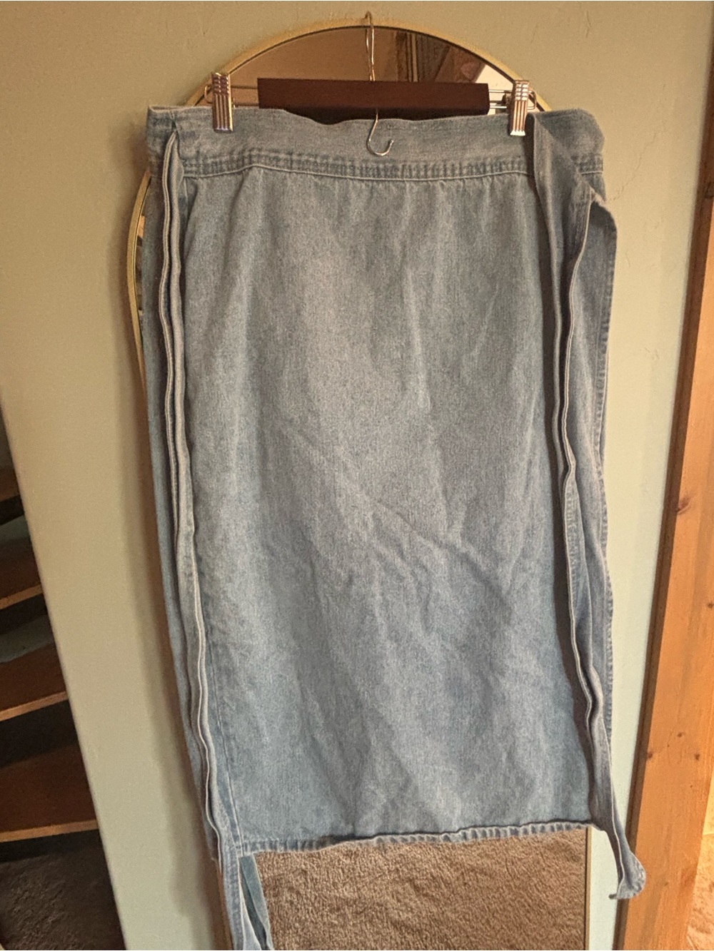 NFD Light Blue Denim Wrap Skirt
